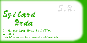 szilard urda business card